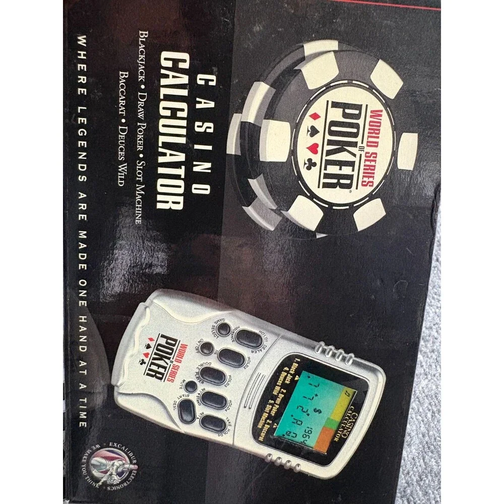 World Series of Poker Casino Calculator Electronic 5-in-1 Casino Game